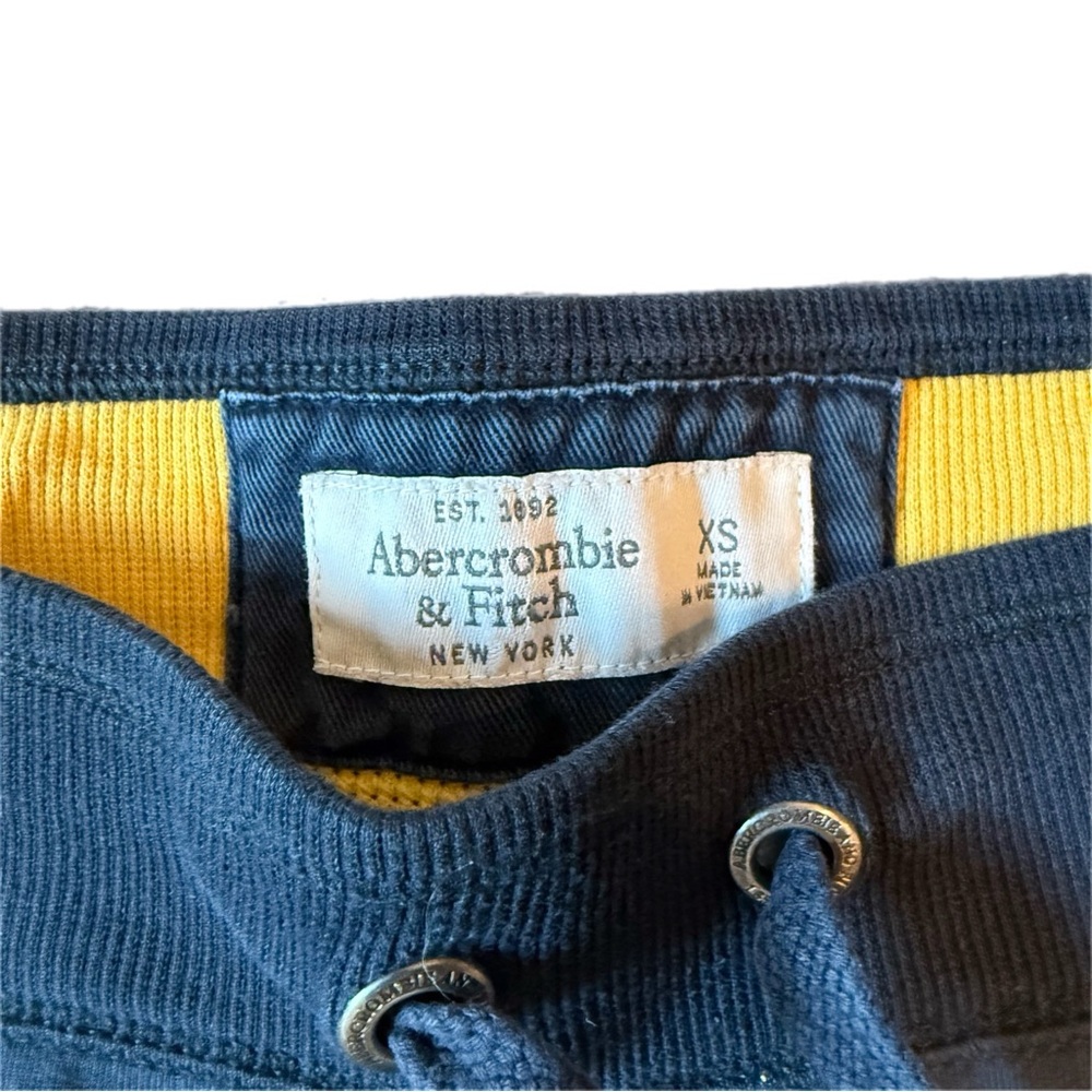Abercrombie & Fitch Navy and Yellow Sweatpants - Picture 6 of 6